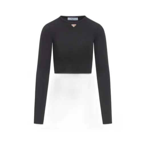 Long-Sleeved Cropped Top