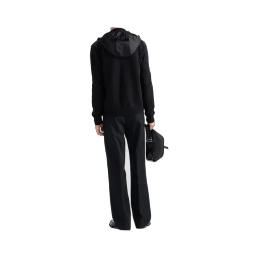 Triangle Logo Zipped Hooded Jacket