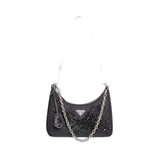 Embellished Zipped Shoulder Bag