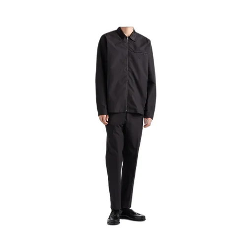 Zip-Up Long-Sleeved Shirt