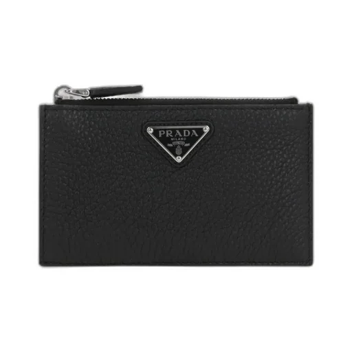 Logo Plaque Zipped Wallet