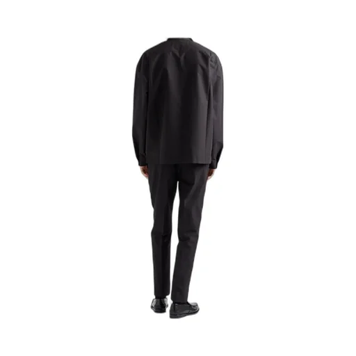 Zip-Up Long-Sleeved Shirt