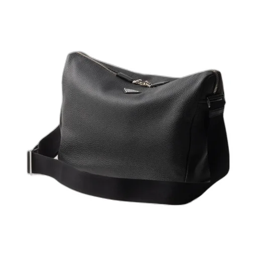 Logo Plaque Zipped Shoulder Bag