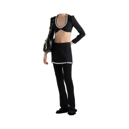 Sablè Crystal Embellishment Mini Skirt