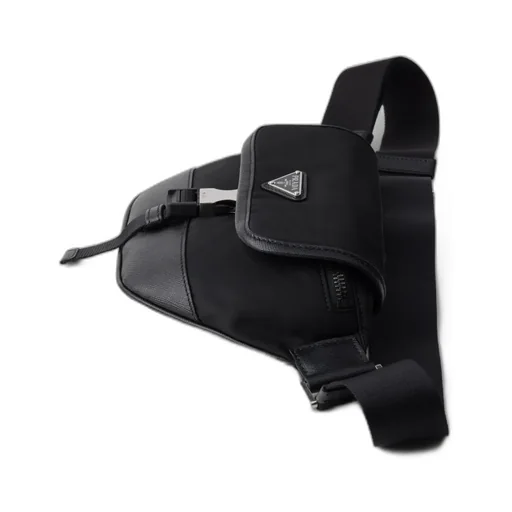 Re-Nylon And Saffiano Leather Shoulder Bag