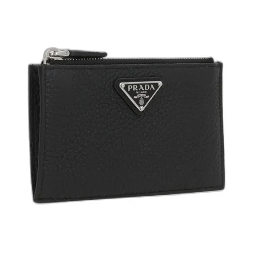 Logo Plaque Zipped Wallet