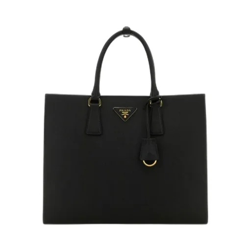 Logo Plaque Open Top Tote Bag