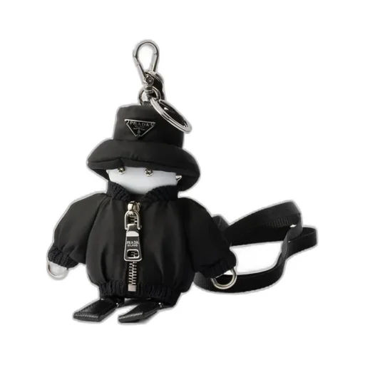 Triangle-Logo Robot Bag Charm