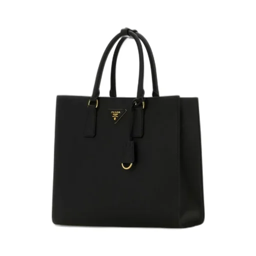 Logo Plaque Open Top Tote Bag
