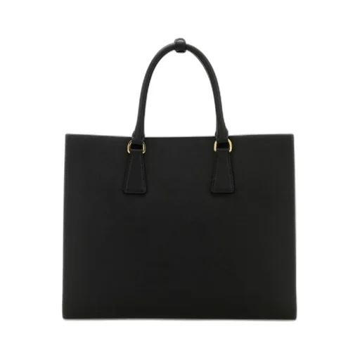 Logo Plaque Open Top Tote Bag