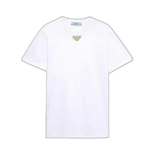 Jersey T-Shirt With Embroidered Triangle