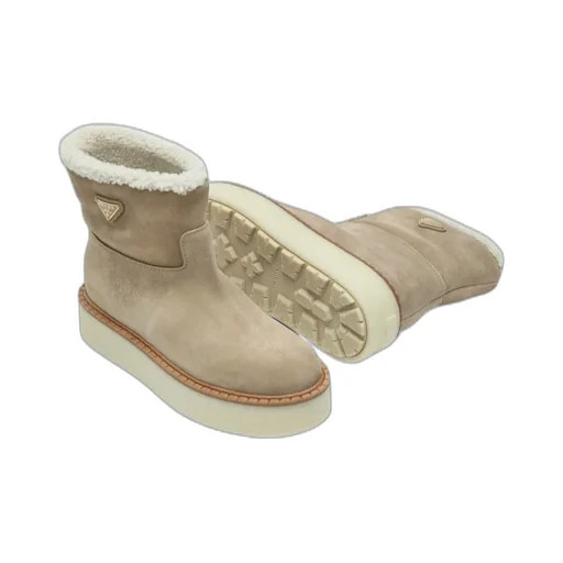 Triangle-Logo Slip-On Boots