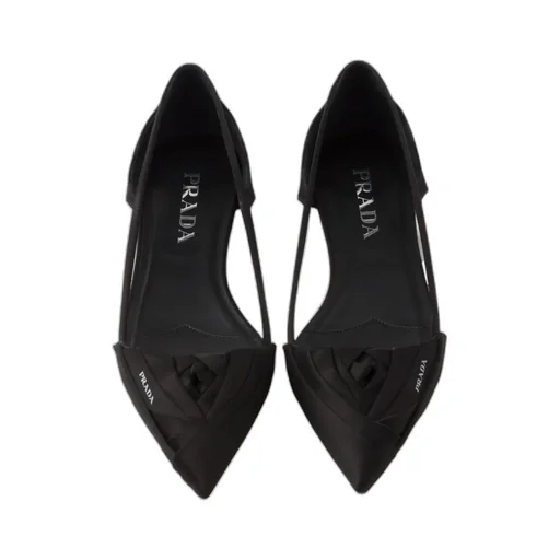 Logo Printed Cut-Out Detailed Ballerinas