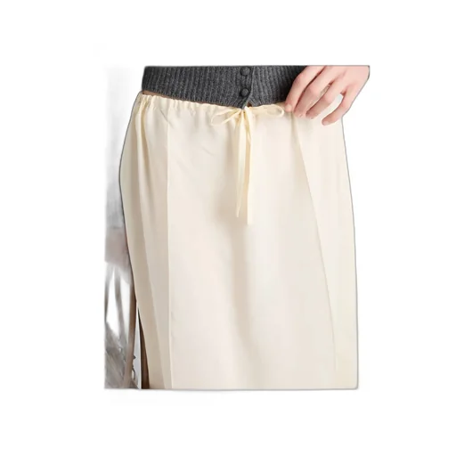Embroidered Silk Habutai Skirt