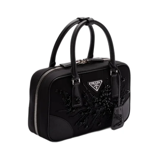 Logo Plaque Zip-Up Tote Bag