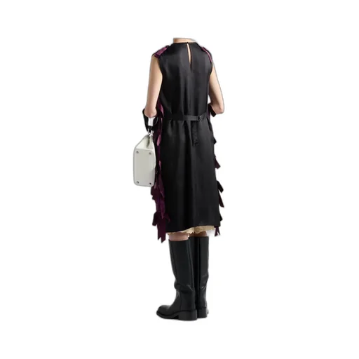 Bow Embellished Crewneck Dress