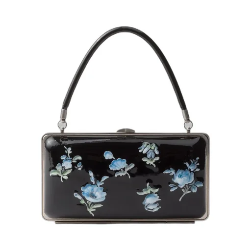 Printed Patent Leather Clutch