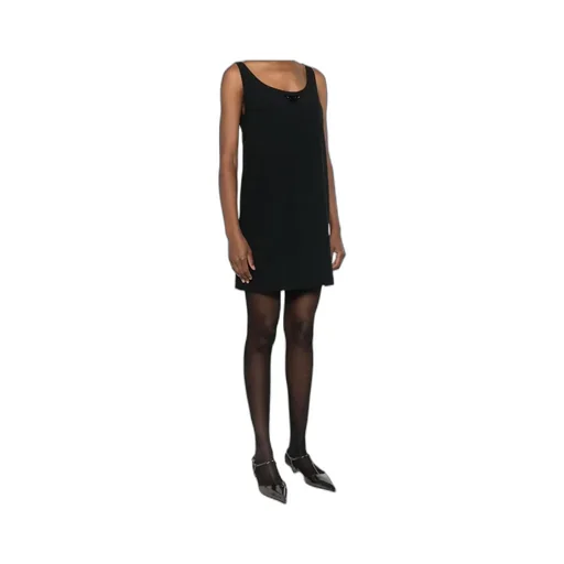 Logo Plaque Sleeveless Dress