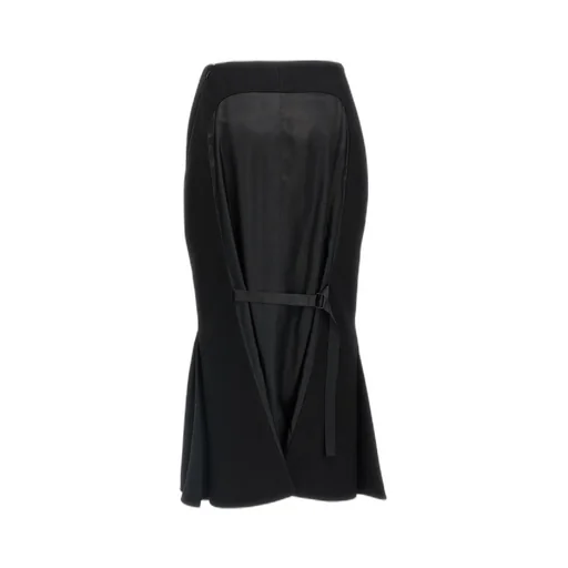 High-Waist Belted Skirt