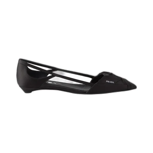 Logo Printed Cut-Out Detailed Ballerinas
