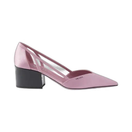 Logo Printed Pointed Toe Slingback Pumps