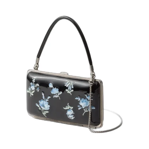 Printed Patent Leather Clutch