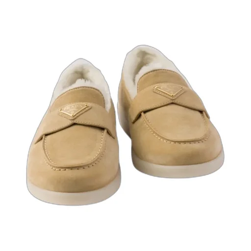 Triangle-Logo Slip-On Loafers