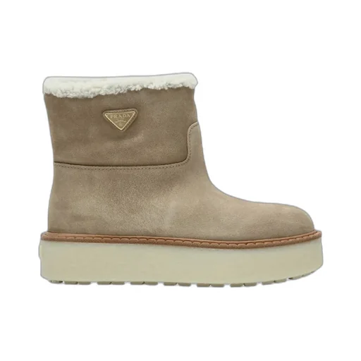 Triangle-Logo Slip-On Boots