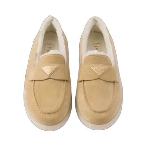 Triangle-Logo Slip-On Loafers