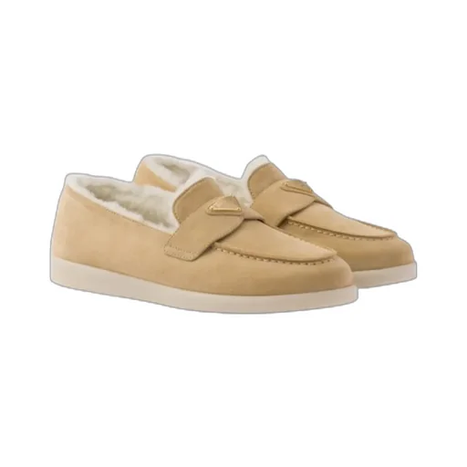 Triangle-Logo Slip-On Loafers