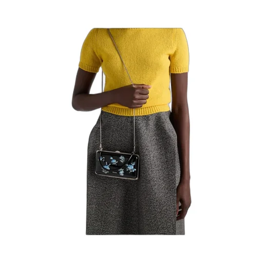 Printed Patent Leather Clutch