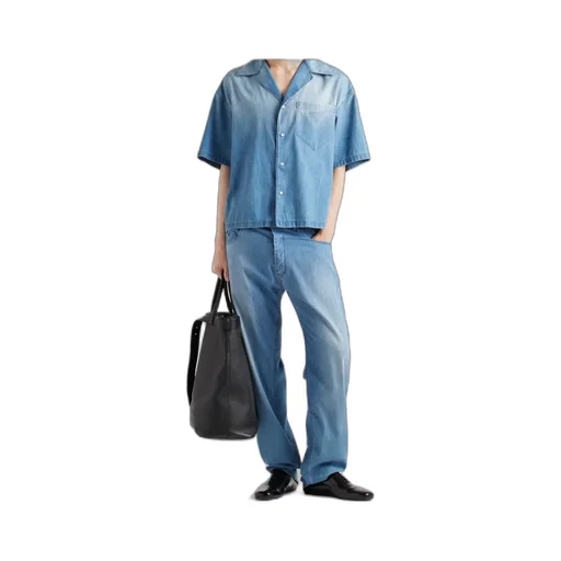 Light Denim Bowling Shirt