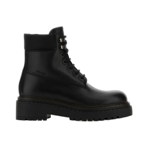 Logo Embossed Almond Toe Boots