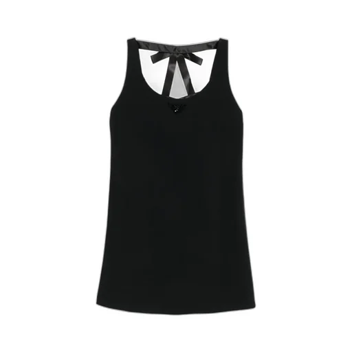 Logo Plaque Sleeveless Dress