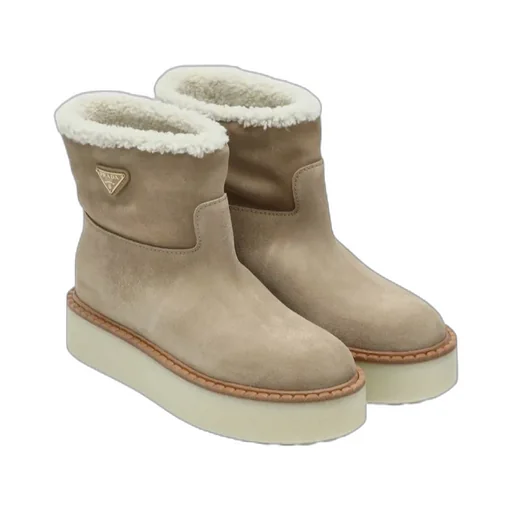 Triangle-Logo Slip-On Boots