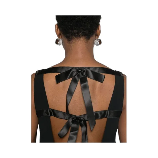 Logo Plaque Sleeveless Dress