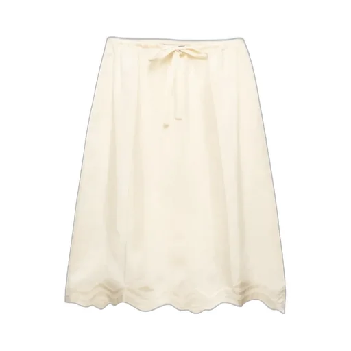 Embroidered Silk Habutai Skirt