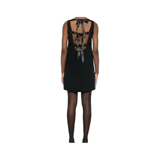 Logo Plaque Sleeveless Dress
