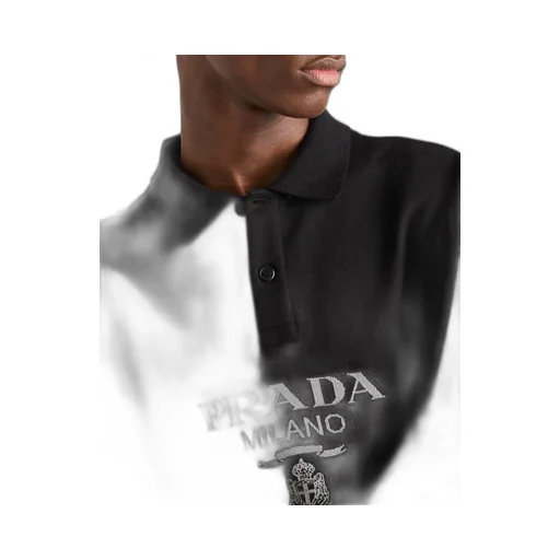 Long-Sleeved Cotton Polo Shirt