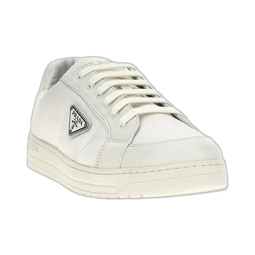 Downtown Triangle-Logo Lace-Up Sneakers