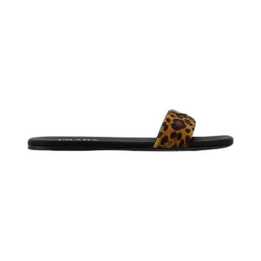 Triangle-Logo Slip-On Sandals