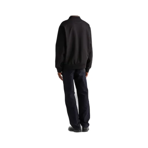 Long-Sleeved Cotton Polo Shirt