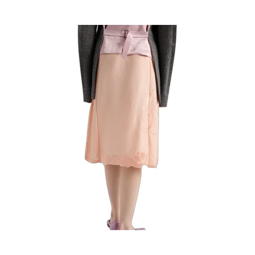Embroidered Habutai Silk Skirt
