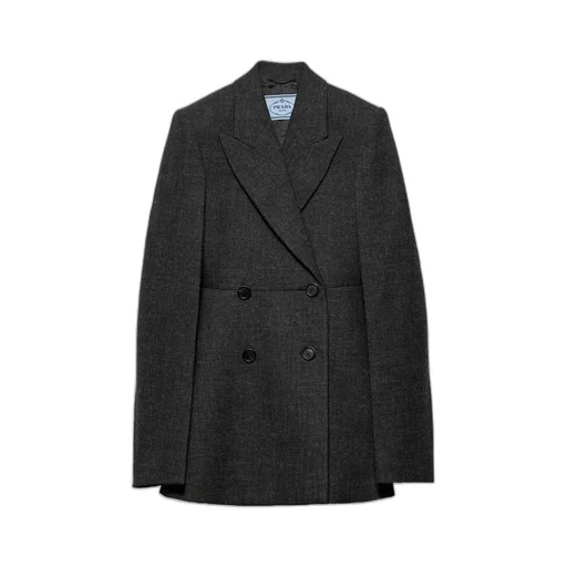 Double-Breasted Vintage-Look Rush Stitch Jacket