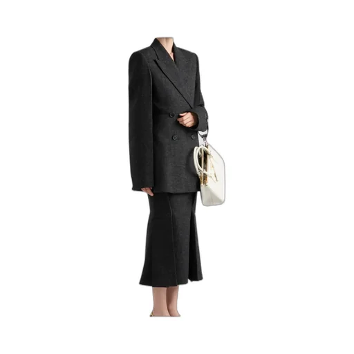 Double-Breasted Vintage-Look Rush Stitch Jacket