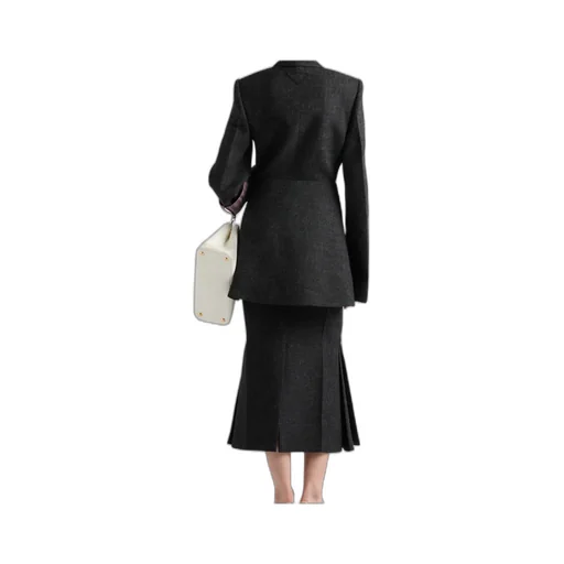 Double-Breasted Vintage-Look Rush Stitch Jacket