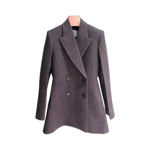 Double-Breasted Vintage-Look Rush Stitch Jacket