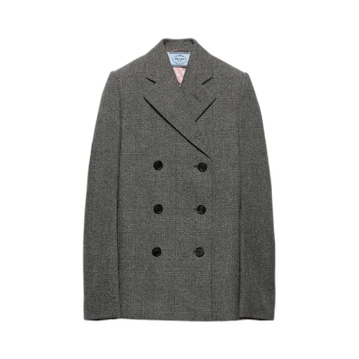 Double-Breasted Prince Of Wales Checked Jacket