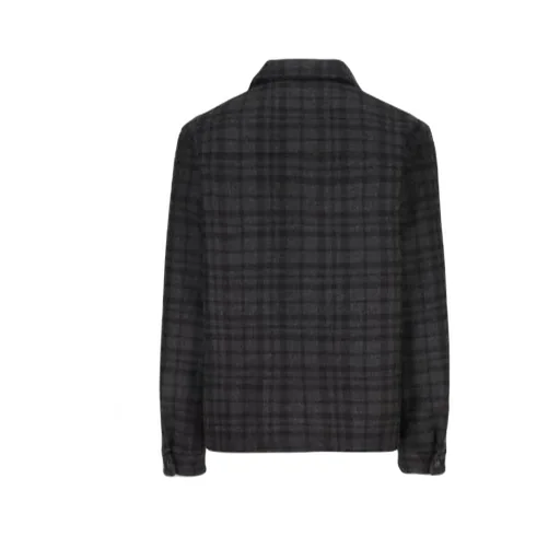 Triangle-Logo Checked Shirt