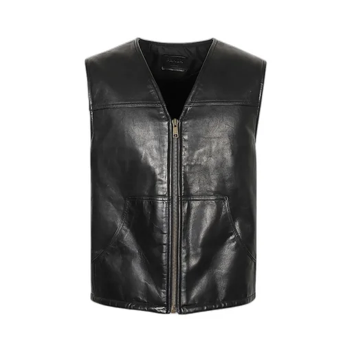 V-Neck Zip-Up Gilet